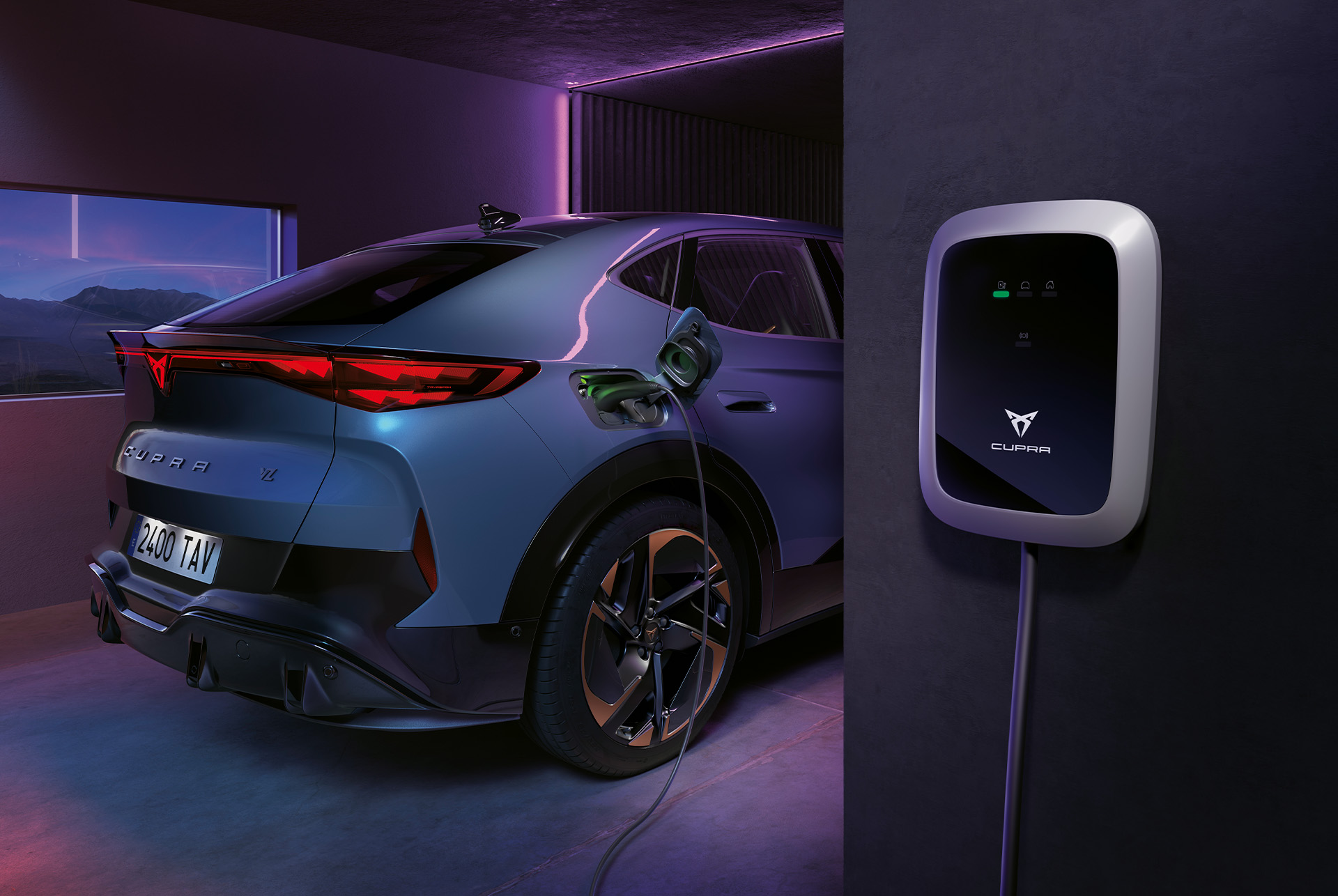 cupra tavascan vz trim tavascan blue colour charging